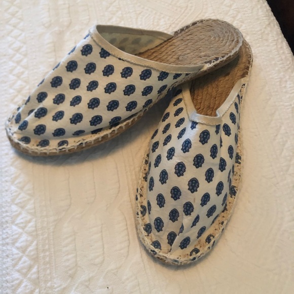 French Country Vintage Espadrille Slides Provincial Pierre Deux - Picture 1 of 5